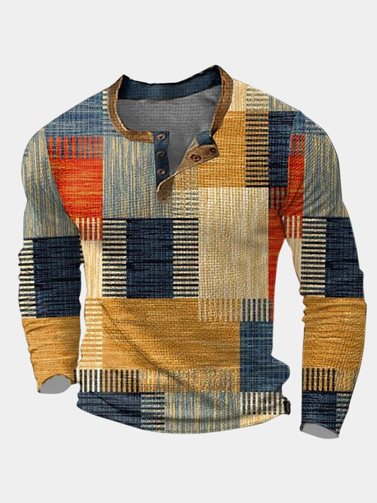 VALEN – Mehrfarbiges Patchwork-Hemd für Herren